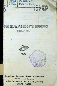 PEDOMAN PELAYANAN KESEHATAN REPRODUKSI DIRUMAH SAKIT