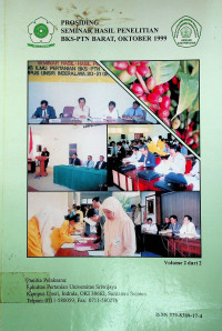 PROSIDING SEMINAR HASIL PENELITIAN BKS-PTN BARAT, OKTOBER 1999