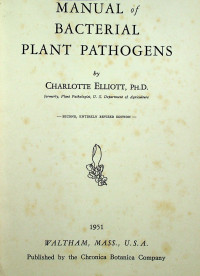 MANUAL of BACTERIAL PLANT PATHOGENS