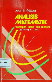 ANALISIS MATEMATIK: Penerapan Bisnis dan Ekonomi, Edisi Keempat-Jilid 2