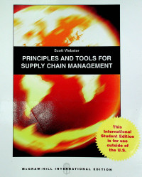 PRINCIPLES AND TOOLS FOR SUPPLY CHAIN MANAGEMENT