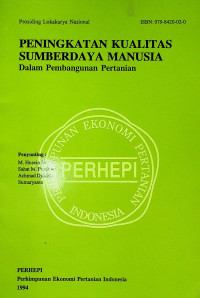 PENINGKATAN KUALITAS SUMBERDAYA MANUSIA Dalam Pembangunan Pertanian