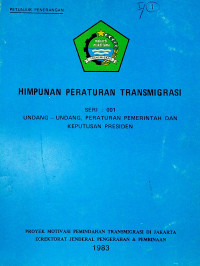 HIMPUNAN PERATURAN TRANSMIGRASI