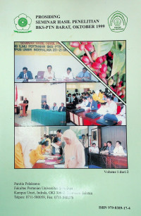 PROSIDING SEMINAR HASIL PENELITIAN BKS-PTN BARAT, OKTOBER 1999, Volume 1 dari 2