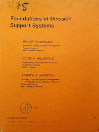 Foundations of Decision Support Systems