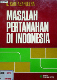 MASALAH PERTANAHAN DI INDONESIA