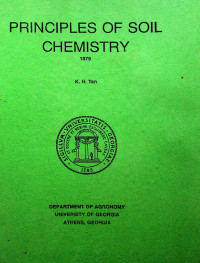 PRINCIPLES OF SOIL CHEMISTRY 1979