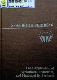 Land Application of Agricultural, Industrial, and Municipal By-Products: SSSA BOOK SERIES 6