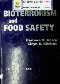 BIOTERRORISM and FOOD SAFETY