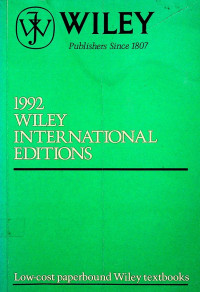 WILEY INTERNATIONAL EDITIONS