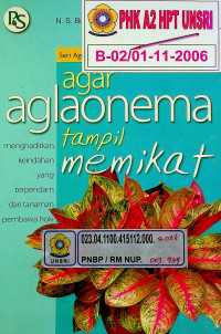 Agar aglaonema tampil memikat