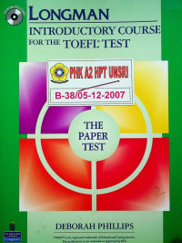LONGMAN INTRODUCTORY COURSE FOR THE TOEFL TEST: THE PAPER TEST