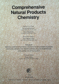 Comprehensive Natural Products Chemistry: Volume 8 MISCELLANEOUS NATURAL PRODUCTS INCLUDING MARINE NATURAL PRODUCTS, PHEROMONES, PLANT HORMONES, AND ASPECTS OF ECOLOGY