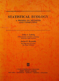 STATISTICAL ECOLOGY: A PRIMER ON METHODS AND COMPUTING