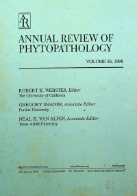 ANNUAL REVIEW OF PHYTOPATHOLOGY VOLUME 36, 1998