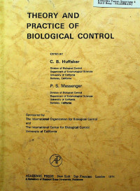 THEORY AND PRACTICE OF BIOLOGICAL CONTROL