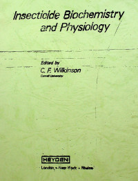 Insecticide Biochemistry and Physiology