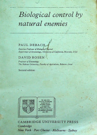 Biological control by natural enemies, Second edition