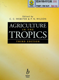 AGRICULTURE IN THE TROPICS, THIRD EDITION