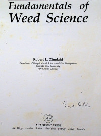 Fundamentals of Weed Science