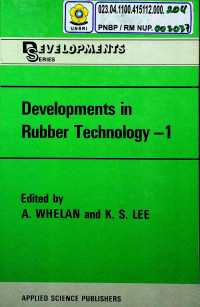 Developments in Rubber Technology-1