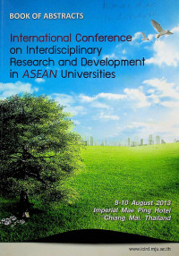 International Conference on Interdisciplinary Research and Development in ASEAN Universities