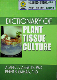 DICTIONARY OF PLANT TISSUE CULTURE