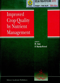 Improved Crop Quality by Nutrient Management