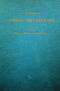 A Symposium on COPPER METABOLISM