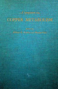 A Symposium on COPPER METABOLISM