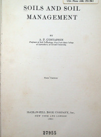 SOILS AND SOIL MANAGEMENT, FIRST EDITION