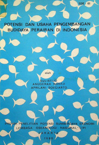 POTENSI DAN USAHA PENGEMBANGAN BUDIDAYA PERAIRAN DI INDONESIA