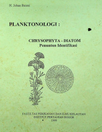 Panktonologi: CHRYSOPHYTA-DIATOM, Penuntun dentifikasi