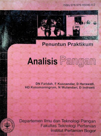 Penuntun Praktikum Analisis Pangan