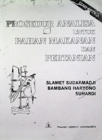 PROSEDUR ANALISA UNTUK BAHAN MAKANAN DAN PERTANIAN