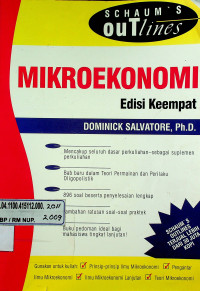 SCHAUM'S Outlines: Mikroekonomi, Edisi Keempat