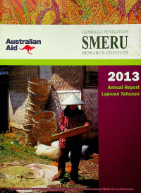 Lembaga PENELITIAN SMERU,  RESEARCH INSTITUTE : 2013 Annual Report Laporan Tahunan