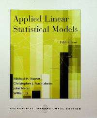 Applied Linear Statistical Models, Fifth Edition