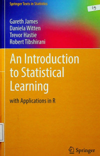 An Introduction to Statistical Learning: with Applications in R