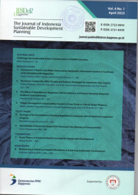 The Journal of Indonesia Sustainable Development Planning Vol.4 nO.1 aPRIL 2023