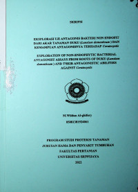 EKSPLORASI UJI ANTAGONIS BAKTERI NON ENDOFIT DARI AKAR TANAMAN DUKU (LANSIUM DOMESTICUM ) DAN KEMAMPUAN ANTAGONISNYA TERHADAP CERATOCYSTIS