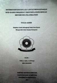 DETEKSI KEPADATAN LALU LINTAS MENGGUNAKAN RFID (RADIO FREQUENCY IDENTIFICATION) DENGAN METODE MULTILATERATION