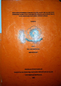 PENGARUH PEMBERIAN FRAKSI ETANOL DAUN UBI JALAR UNGU TERHADAP ALIRAN DAN PARAMETER KOAGULASI DARAH TIKUS YANG DIINDUKSI SUPLEMEN TINGGI LEMAK