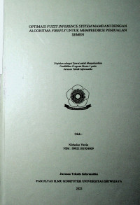 OPTIMASI FUZZY INFERENCE SYSTEM MAMDANI DENGAN ALGORITMA FIREFLY UNTUK MEMPREDIKSI PENJUALAN SEMEN
