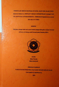 FORMULASI SERUM EKSTRAK ETANOL DAUN UBI JALAR UNGU (Ipomoea batatas (L.) DENGAN VARIASI KONSENTRASI Carbopol DAN UJI AKTIVITAS ANTIBAKTERINYA TERHADAP Staphylococcus aureus SECARA IN VITRO