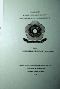 APLIKASI PEMBAYARAN IURAN SPP PADA GLORIA ENGLISH COURSE PALEMBANG