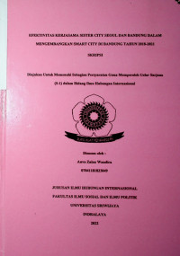 EFEKTIVITAS KERJASAMA SISTER CITY SEOUL DAN BANDUNG DALAM MENGEMBANGKAN SMART CITY DI BANDUNG TAHUN 2018-2021