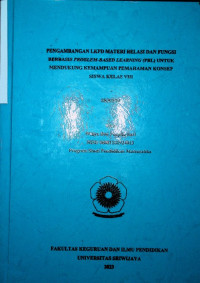 PENGEMBANGAN LKPD MATERI RELASI DAN FUNGSI BERBASIS PROBLEM-BASED LEARNING (PBL) UNTUK MENDUKUNG KEMAMPUAN PEMAHAMAN KONSEP SISWA KELAS VIII