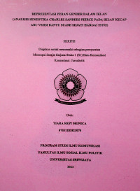 REPRESENTASI PERAN GENDER DALAM IKLAN (ANALISIS SEMIOTIKA CHARLES SANDERS PEIRCE PADA IKLAN KECAP ABC VERSI BANTU SUAMI SEJATI HARGAI ISTRI)