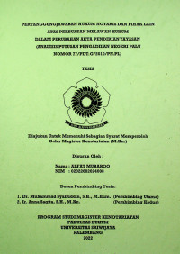  PERTANGGUNGJAWABAN HUKUM NOTARIS DAN PIHAK LAIN ATAS PERBUATAN MELAWAN HUKUM DALAM PERUBAHAN AKTA PENDIRIAN YAYASAN (ANALISIS PUTUSAN PENGADILAN NEGERI PALU NOMOR 77/PDT.G/2010/PN.PL)